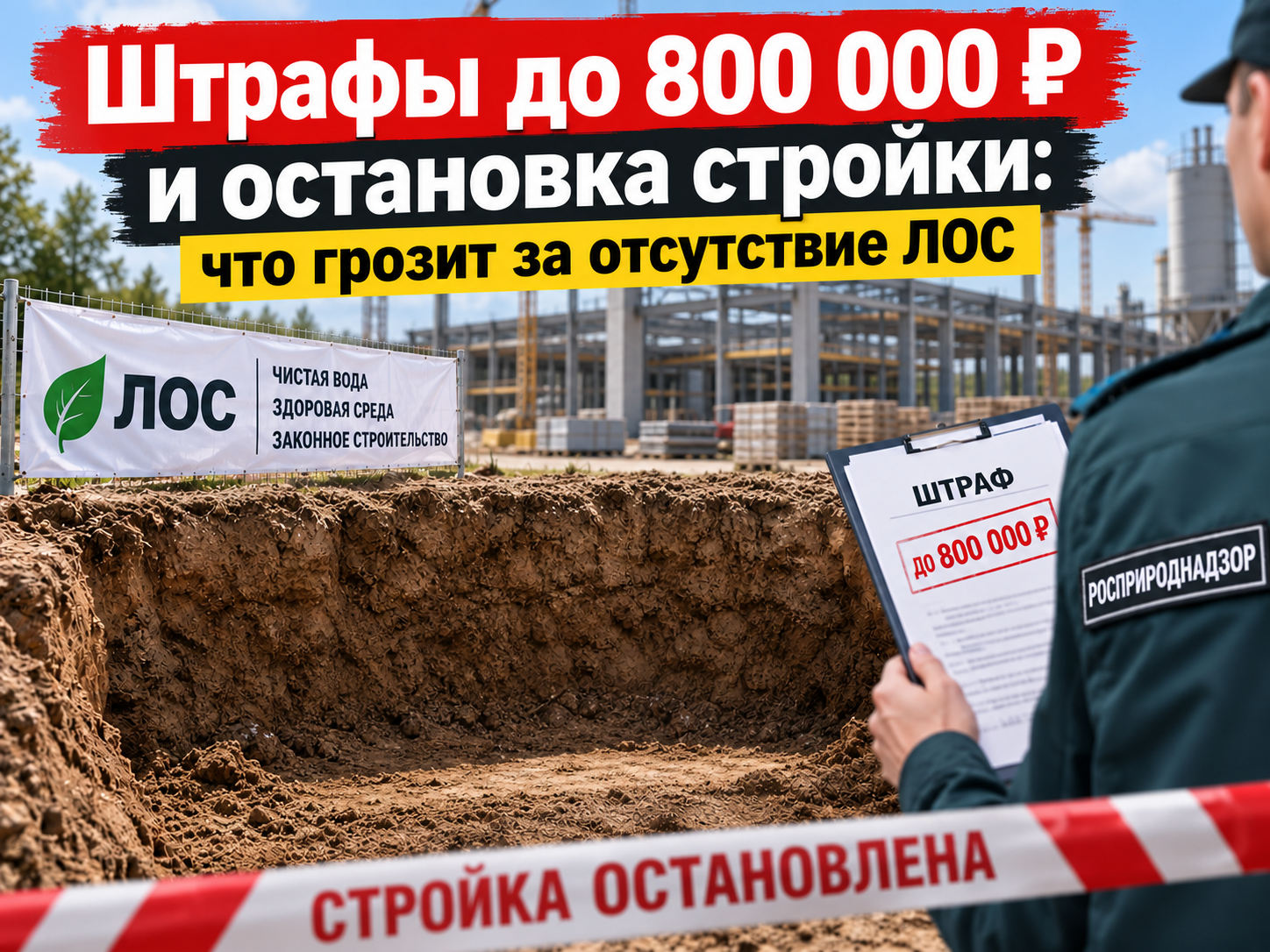Штрафы до 800 000 ₽ и остановка стройки: что грозит за отсутствие ЛОС. Штрафы до 800 000 ₽ и остановка стройки: что грозит за отсутствие ЛОС.